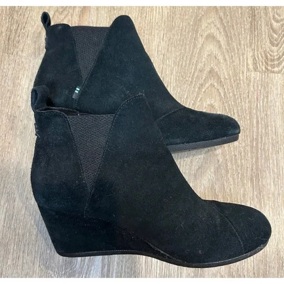 Toms - Black Kelsey Wedge Boot - Picture 4 of 8
